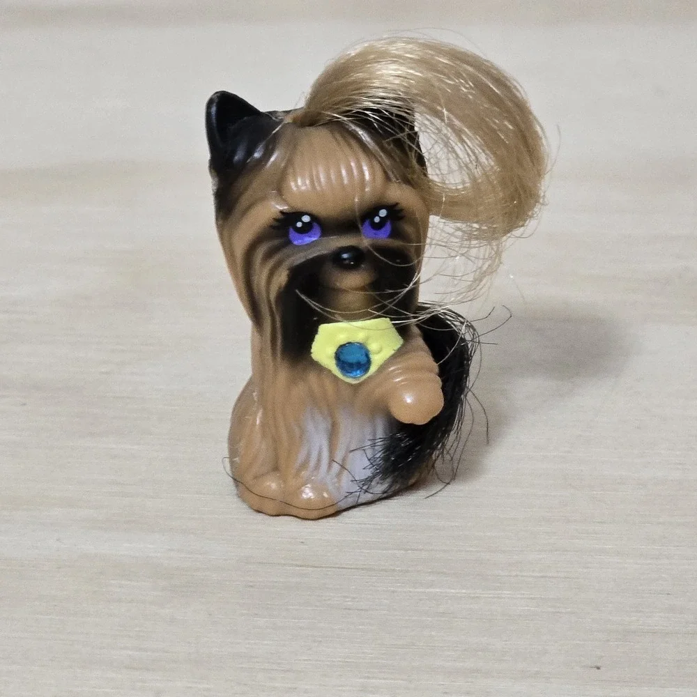 Vintage Kenner Littlest Pet Shop Silky Yorkie Pup Dog Puppy Food Dish